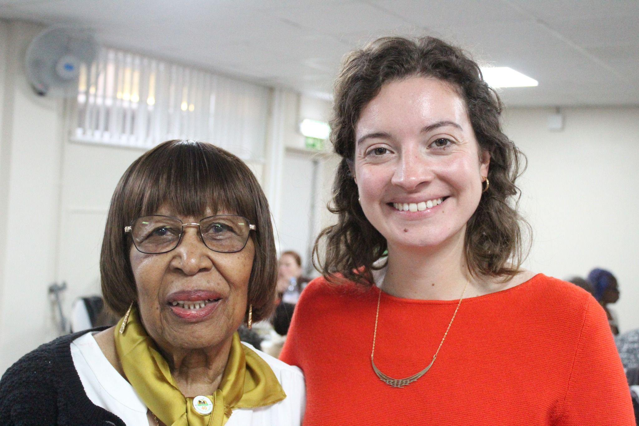 Our Treasurer Mrs Hyacinth Jarrett and Sarah Coombs MP