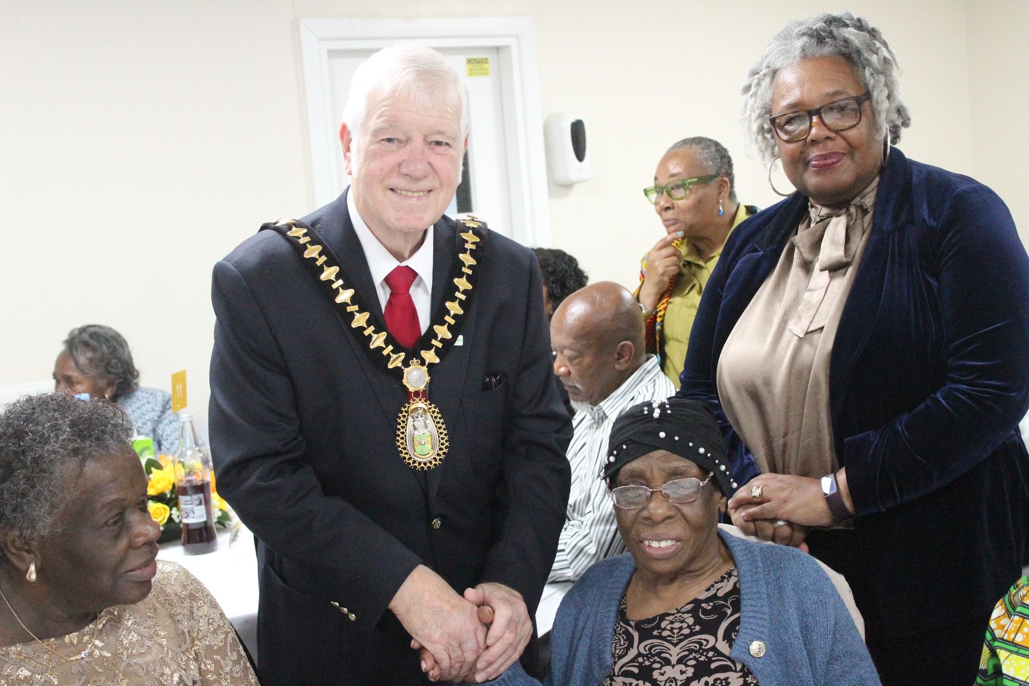 Mayor of Sandwell Steve Melia Councillor Jackie Taylor